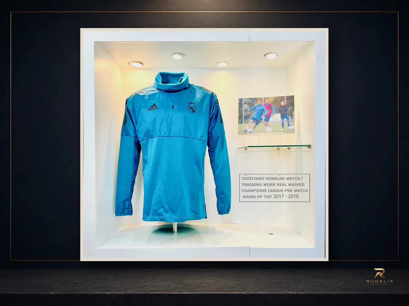 Source photograph of Cristiano Ronaldo Real Madrid Champions League Training Top — 2017–18