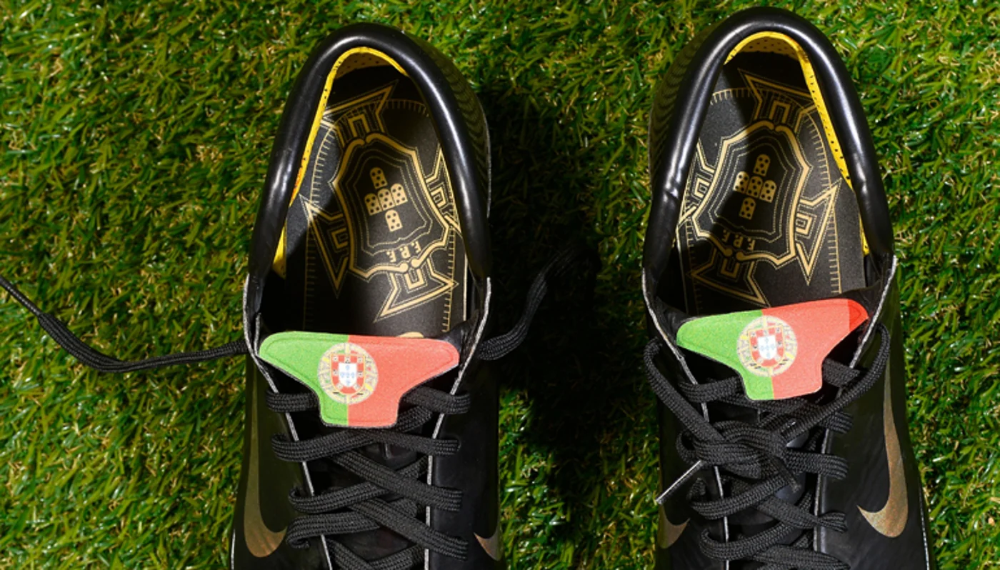 Portuguese flag on boot tongues for Cristiano Ronaldo Player-Worn Boots — Germany 2006