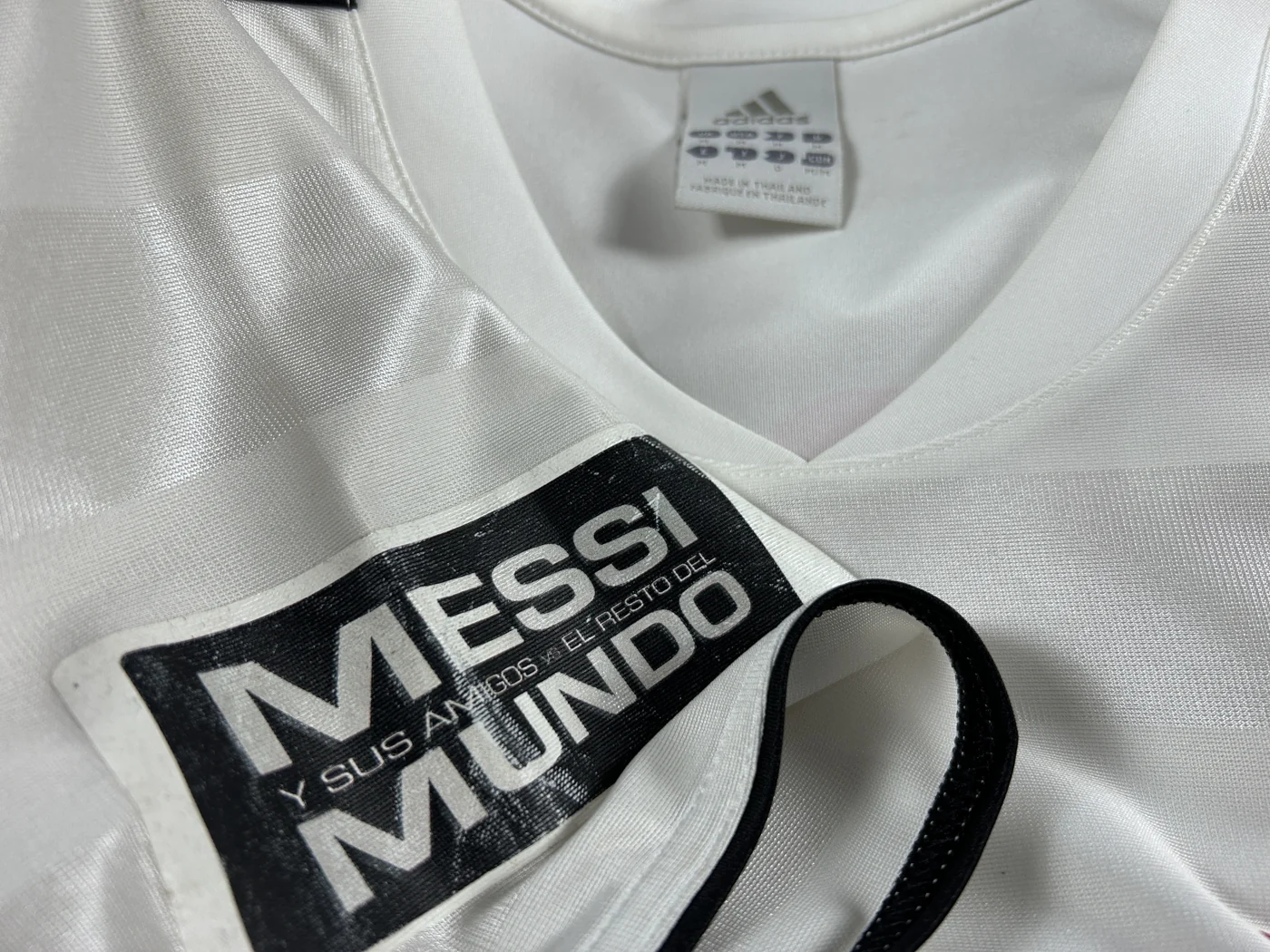 Inside Messi match shirt label for Lionel Messi No.10 Game-Worn Shirt — Messi & Friends, 2011