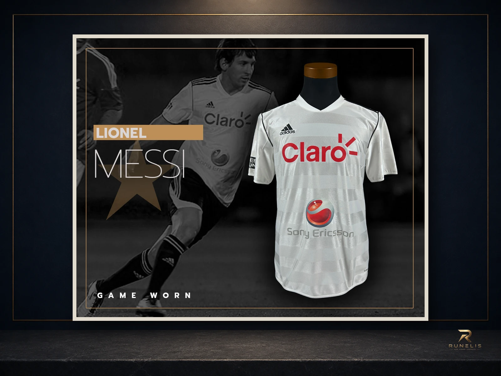 Source photograph of Lionel Messi No.10 Game-Worn Shirt — Messi & Friends, 2011