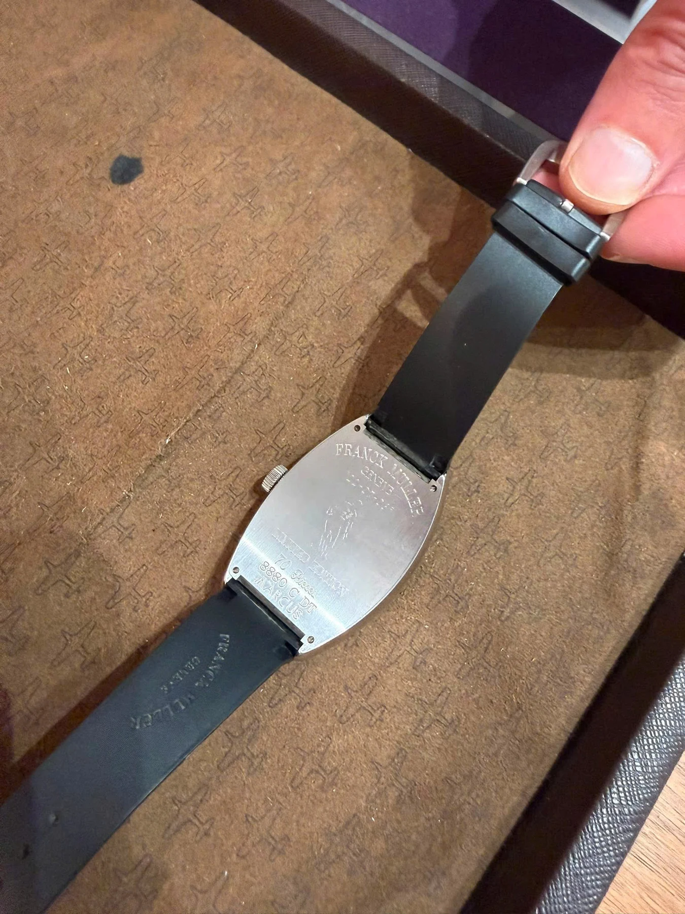 Franck Muller Iceman caseback and strap