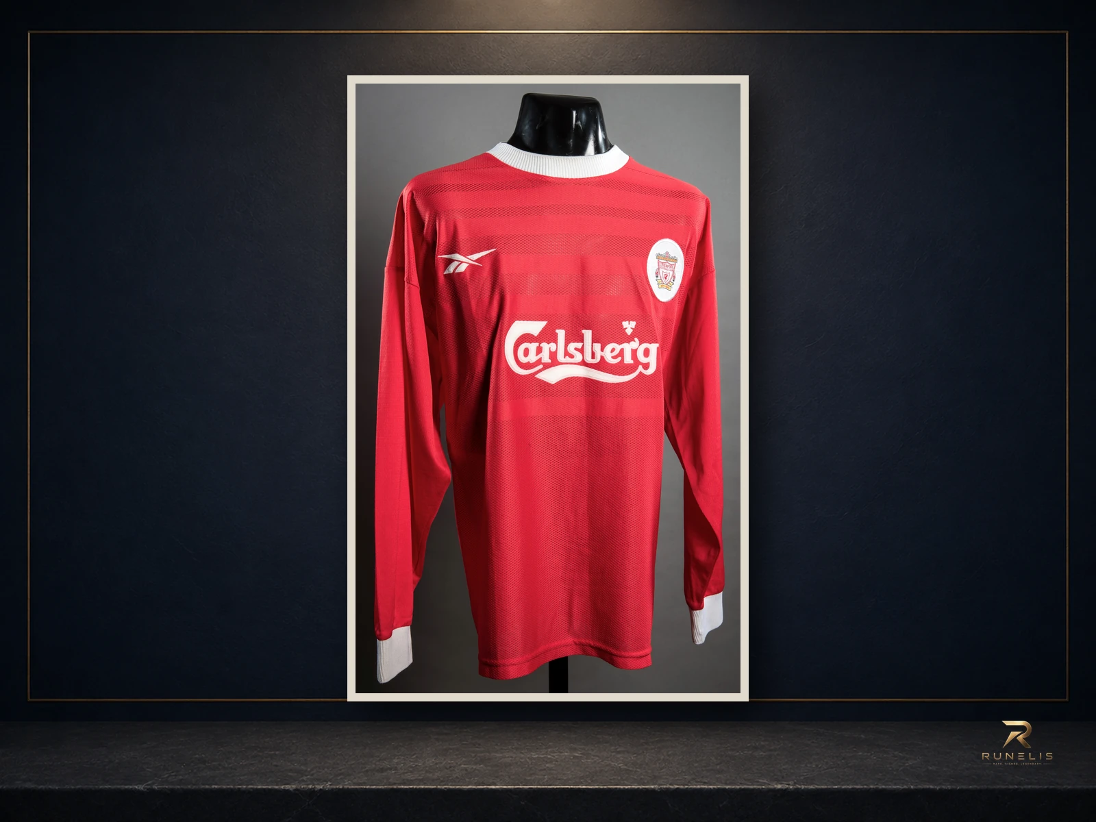 Source photograph of Steven Gerrard Match-Worn Liverpool No.28 Shirt — First Full Start, 1998