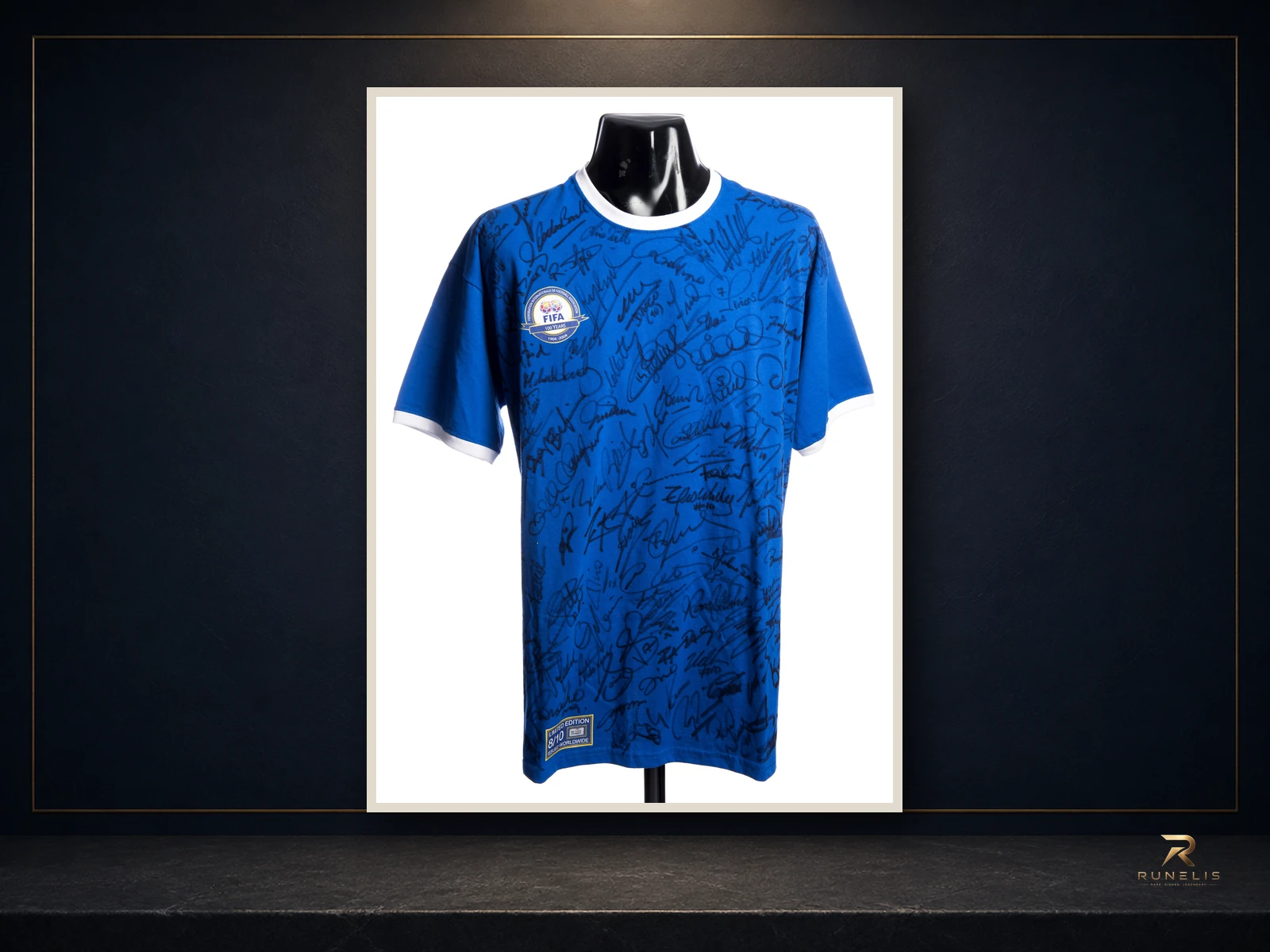 Source photograph of FIFA Centenary Jersey Signed by the FIFA 100 — Edition 8/10